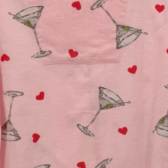 ๐ PJ Salvage Pink Martini Print Pajama Set. L. NWT!!๐ฅ - Picture 7 of 12